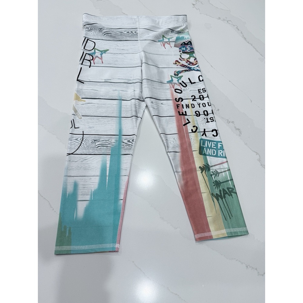 Terez for Soul Cycle Leggings Womens Large Find Your Soul Cropped Cycling Yoga